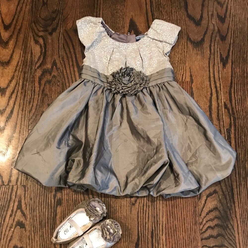 Old navy party dress with shoes 12-18 months